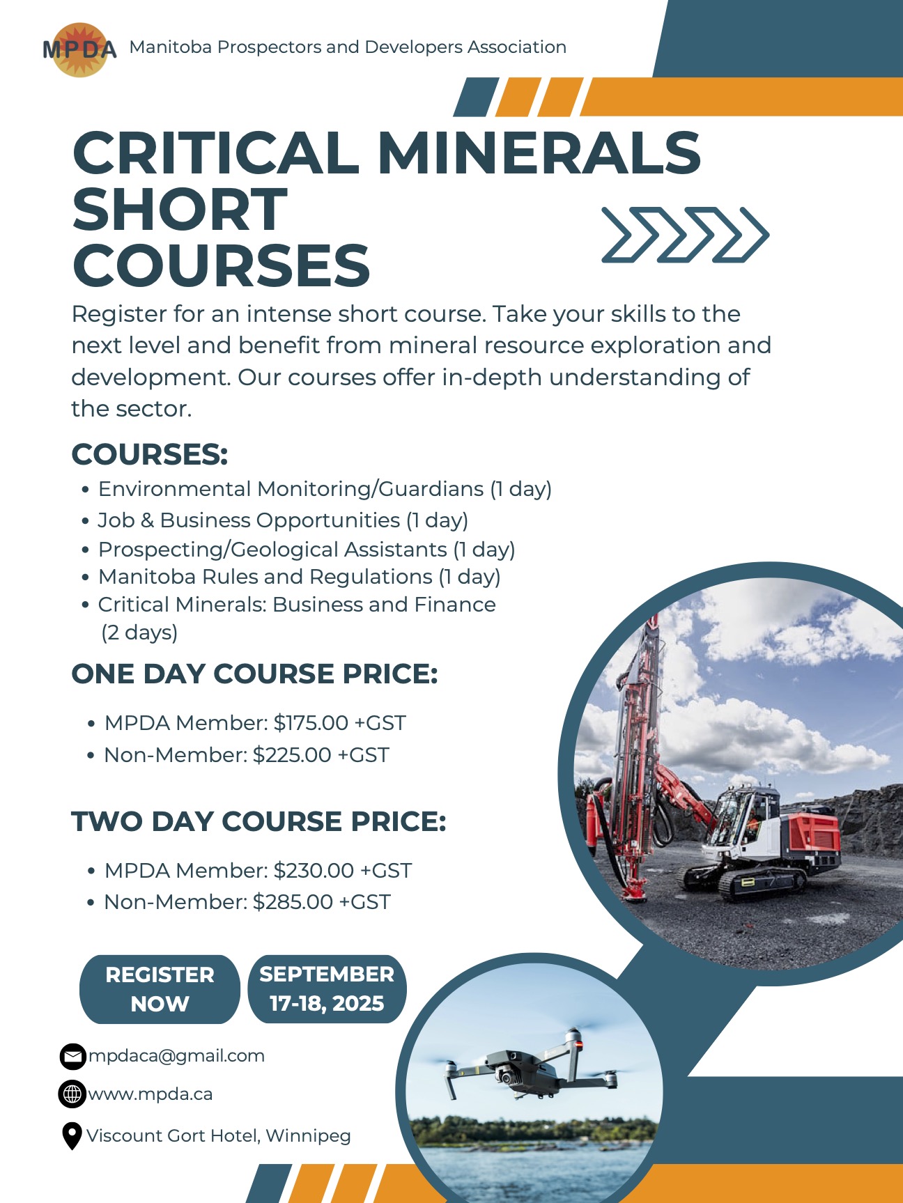 MPDA Critical Minerals Short Courses graphic